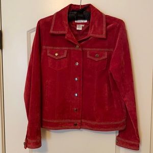 Genuine leather suede jacket